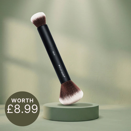 Brushworks No. 6 Double Ended Powder and Buff Brush