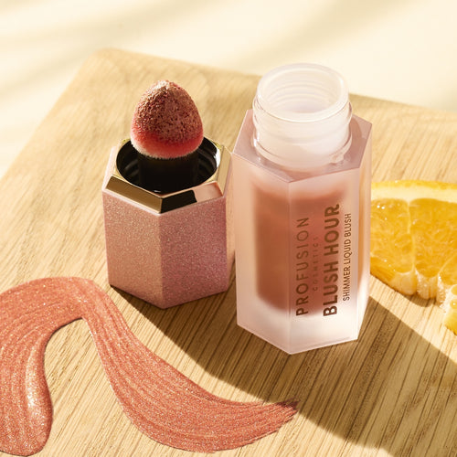 Profusion Cosmetics Blush Hour Shimmer Liquid Blush in the shade Peach Mimosa